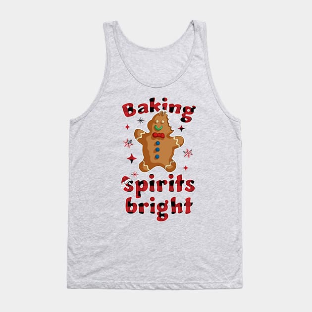 Baking Spirits Bright Christmas Funny Baker Pajama Family Tank Top by OrangeMonkeyArt